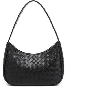 Women’s Bz Black Cute Hobo Tote Handbag Mini Clutch Purse with Zipper Closure